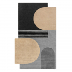 Must-hall k&auml;sitsi kootud villane vaip 200x290 cm Lozenge Monochrome - Flair Rugs