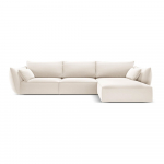 Beež sametist nurgadiivan (parem nurk) Vanda - Mazzini Sofas