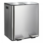 Matt h&otilde;bedane terasest pr&uuml;gikast 2x20 l sorteeritud j&auml;&auml;tmete jaoks/pedaaliga Aliya - Spirella