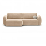 Beež sametist lahtik&auml;iv hoiuruumiga nurgadiivan Tonale &ndash; Cosmopolitan Design