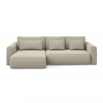 Beež sametist lahtik&auml;iv/panipaigaga nurgadiivan (vasak nurk/laiendiga) Kapua &ndash; Makamii