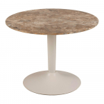 Pruun &uuml;mmargune diivanilaud keraamilise pealispinnaga &oslash; 60 cm Malta - Actona