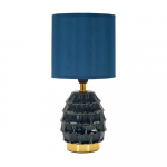 Sinine keraamiline laualamp tekstiilist varjuga (k&otilde;rgus 30,5 cm) Pigny - Mauro Ferretti