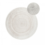 Valge kahepoolne/k&auml;sitsi kootud džuudist &uuml;mmargune vaip &oslash; 140 cm Braided - Hanse Home