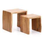 Akaatsiapuidust abilauad 2tk komplektis 40x50 cm Lomiri - Kave Home