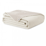 Kreem tepitud mikrokiust voodikate 220x240 cm Softa - Restilo