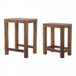 Taaskasutatud puidust abilauad 2 tk komplektis 40x36 cm Galen - Bloomingville
