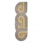 Roheline k&auml;sitsi kootud villane jooksja 80x300 cm Spiral Shaped - Flair Rugs