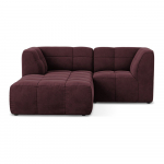 Burgundiapunane sametist nurgadiivan (vasak nurk) Aloha - Makamii