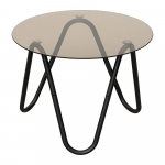 &Uuml;mmargune abilaud klaasist pealispinnaga &oslash; 50 cm Ventana Round - Leitmotiv