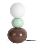 Keraamiline laualamp mentooli/pruuni v&auml;rvi (k&otilde;rgus 26 cm) Firenze Pellet - Leitmotiv