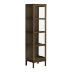 Tumepruun vitriinkapp tammepuust 47x180x40 cm Zamora - House Nordic