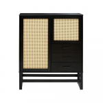 Mustast m&auml;nnipuidust rottingist ustega kapp, laius 90 cm. Jolene - St&oslash;raa