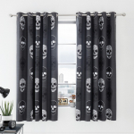 Tumehall laste kardin 2tk 168x183 cm Skulls - Catherine Lansfield