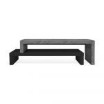 Topelt telerilaud must betoondekoriga , 125 x 40 cm Cliff - TemaHome