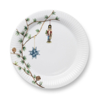 Valge portselanist taldrik j&otilde;ulumotiiviga &oslash; 27 cm Hammersh&oslash;i Christmas &ndash; K&auml;hler Design