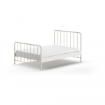 Valge metallist kaheinimesevoodi koos voodip&otilde;hjaga 140x200 cm BRONXX &ndash; Vipack