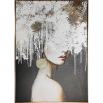 K&auml;sitsi maalitud elementidega maal 70x100 cm Mary - Styler