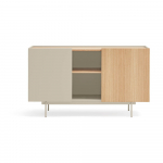 Beež/puiduv&auml;rvi tammedekooriga madal kummut 130x78 cm Otto - Teulat