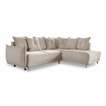 Beež velvetist nurgadiivanvoodi (parem nurk) Lazy Lukka - Miuform