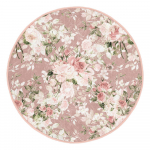 Heleroosa pestav &uuml;mmargune vaip, sobitub robottolmuimejaga &oslash; 120 cm Comfort - Mila Home