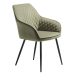 Khaki v&auml;rvi sametist s&ouml;&ouml;gitool Milton - Unique Furniture