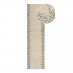 Kreem k&auml;sitsi kootud villaseguga vaip 60x230 cm Minerals Border - Flair Rugs