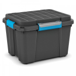 Must plastikust kaanega hoiukast 49,5x39x34 cm Scuba Box - KIS