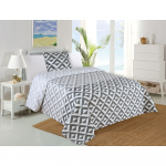 Valge/hall voodikatte ja padjakatete komplekt 140x220 cm Casilla &ndash; My House