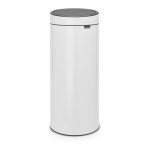 Valge terasest pr&uuml;gikast 30 l Touch Bin - Brabantia