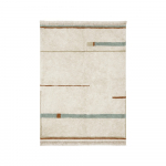 Sinine-kreem pestav k&auml;sitsi kootud puuvillane vaip 90x130 cm Lanes Vintage Blue - Lorena Canals