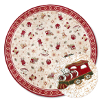 Punane j&otilde;ulumotiividega &uuml;mmargune puuvillaseguga vaip &oslash; 160 cm Toy's Delight Red Christmas &ndash; Villeroy&Boch