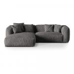 Hall bukleekangast modulaarne nurgadiivan (vasak nurk) Martina - Micadoni Home