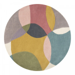 K&auml;sitsi kootud villane &uuml;mmargune vaip &oslash; 160 cm Glow Multi - Flair Rugs