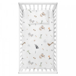 Valge Renforc&eacute; puuvillast laste voodipesu 100x150 cm Dinozor - Mijolnir