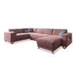 Roosa panipaigaga nurgadiivanvoodi (vasak nurk/"U" kujuline) Classy Sophie &ndash; Miuform