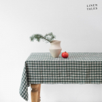 Linane laudlina 140x200 cm Forest Green Gingham - Linen Tales