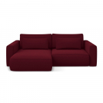 Punane sametist lahtik&auml;iv/panipaigaga nurgadiivan (vasak nurk/lamamisosaga) Kapua &ndash; Makamii