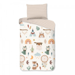 Beež puuvillane laste voodipesu &uuml;heinimesevoodile 140x200 cm Remi - Good Morning