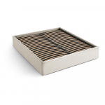 Beež polsterdatud kaheinimesevoodi panipaigaga/ilma peatsita, koos raamiga 180x200 cm Susan &ndash; Micadoni