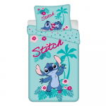 Sinine puuvillane laste &uuml;hekohaline voodipesukomplekt 140x200 cm Lilo ja Stitch "Hawaii" &ndash; Jerry Fabrics