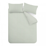 Roheline 3-osaline voodipesu 230x220 cm Epping Textured Stripe - Catherine Lansfield