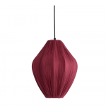Burgundia v&auml;rvi ripplamp tekstiilvarjuga, &oslash; 12 cm Verita - Light & Living