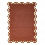 K&auml;sitsi kootud vaip terrakota v&auml;rvi villasegust 160x230 cm Rivo Wool - Flair Rugs