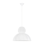 Mattvalge kangast ripplamp &oslash; 50 cm Delina - Nova Luce