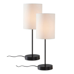 Valge/must kangast laualamp (k&otilde;rgus 45 cm) Seth - Jotex
