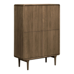 Tumepruun tammepuust kapp 100x140x40 cm Darwin - House Nordic