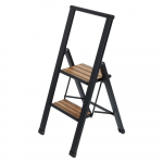 Must alumiiniumist libisemisvastane kokkupandav redel Stepladder II. - Wenko