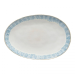 Valge ja sinine keraamiline serveerimistaldrik Brisa, pikkus 41 cm - Costa Nova