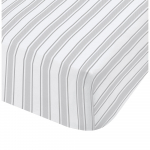 Hall ja valge puuvillane lina , 135 x 190 cm Check and Stripe - Bianca